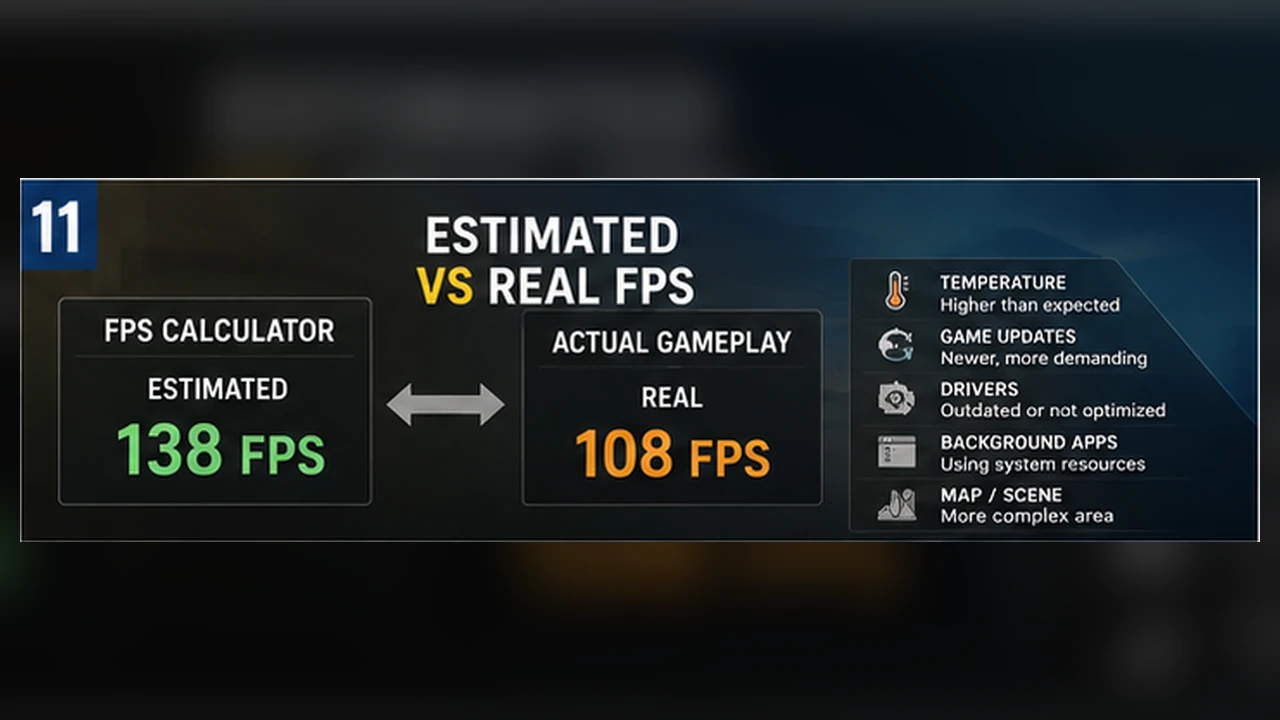 Why Estimated FPS Can Differ From Real Gameplay